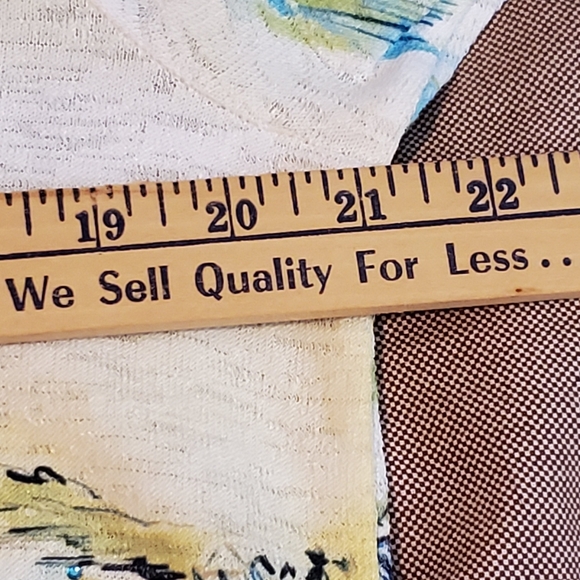 Alfred Dunner Island Scene summer Tunic 3/4 Sleeve Size Small Nautical - Picture 5 of 9